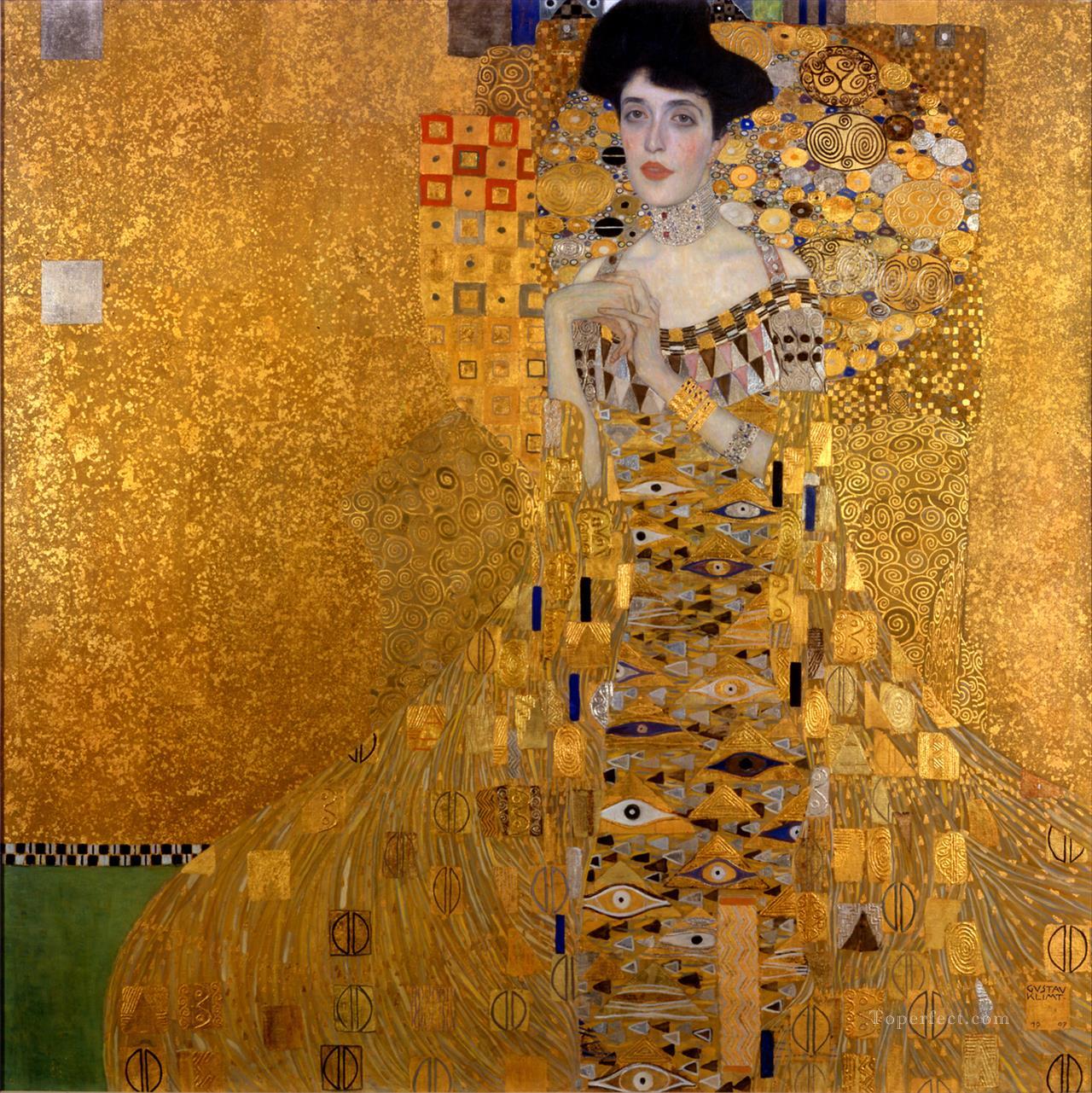グスタフ・クリムト「金の女の肖像」油絵